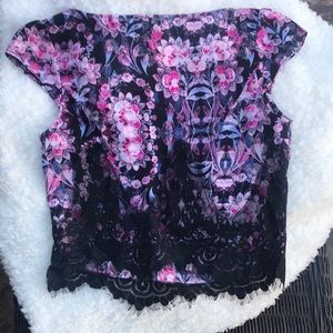 Jessica Simpson floral crop top! XS